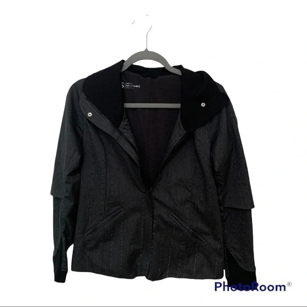 Brooks Pure Project Running Reflective grey full zipper reflective jacket size S